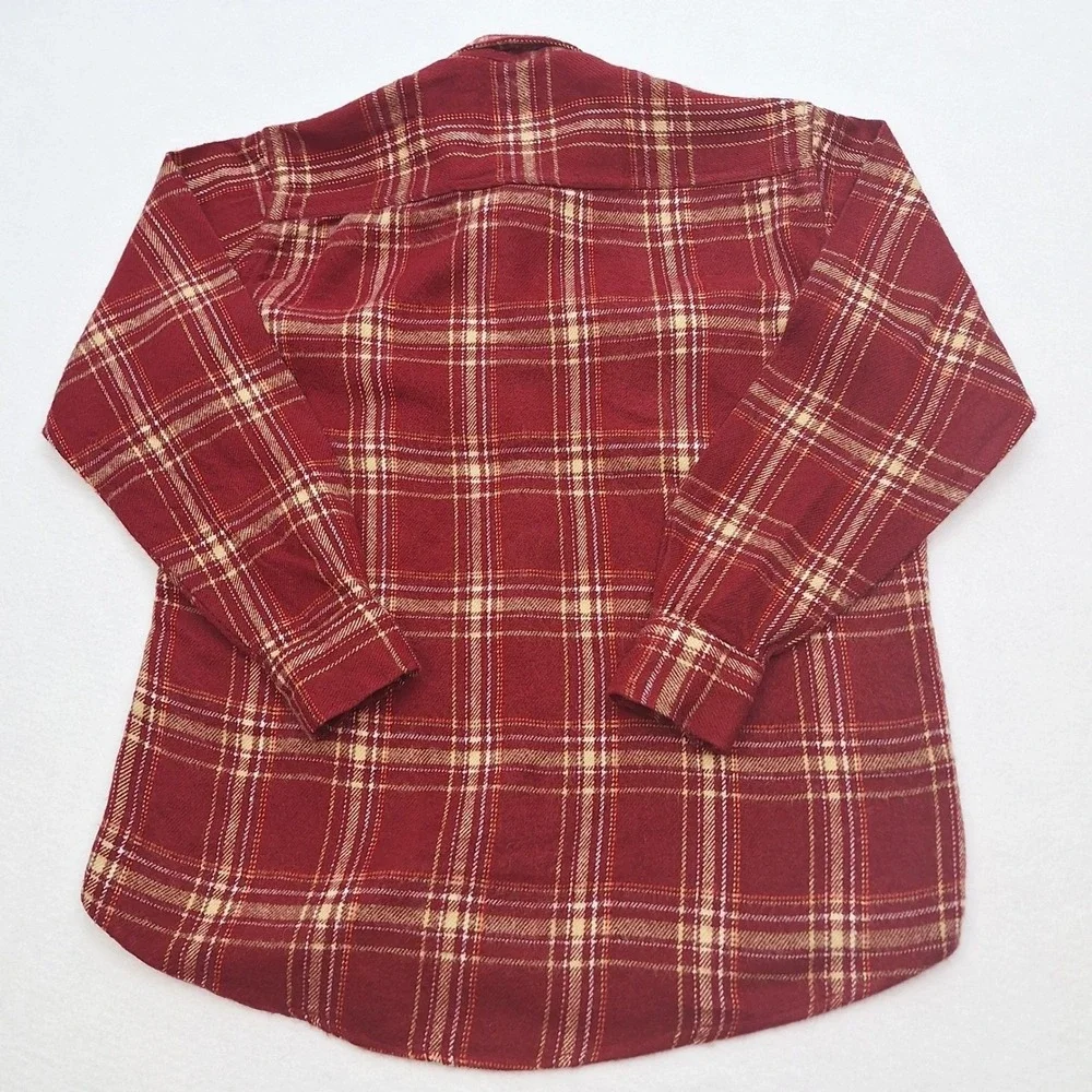 Levi Strauss & Co Shirt Mens 2XL Red Plaid Flannel Long Sleeve Slim Fit Heritage